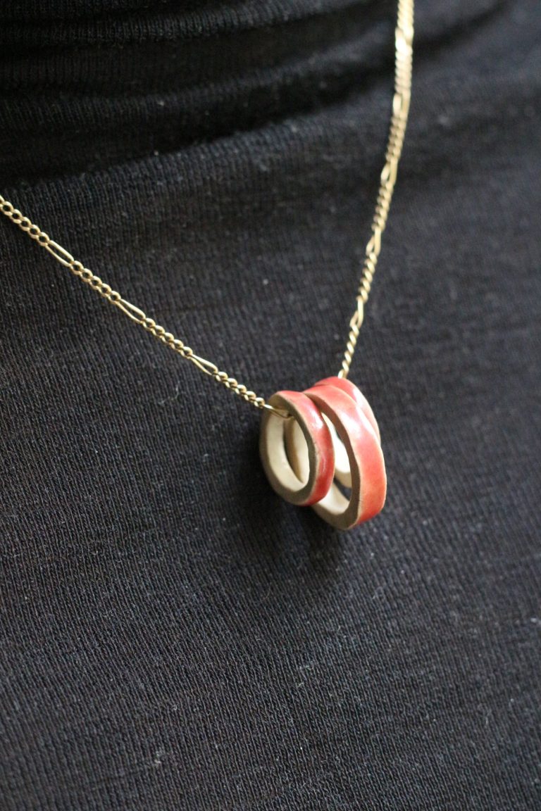 necklace with ceramic hanger