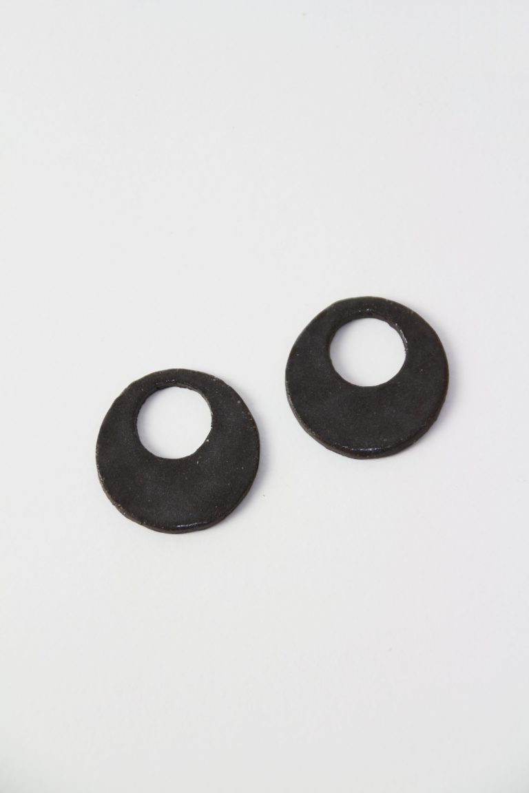mezza luna ceramic earrings
