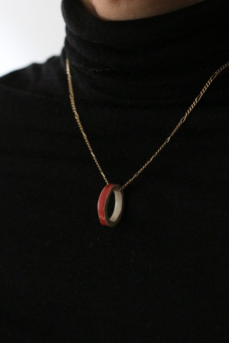 necklace with ceramic hanger