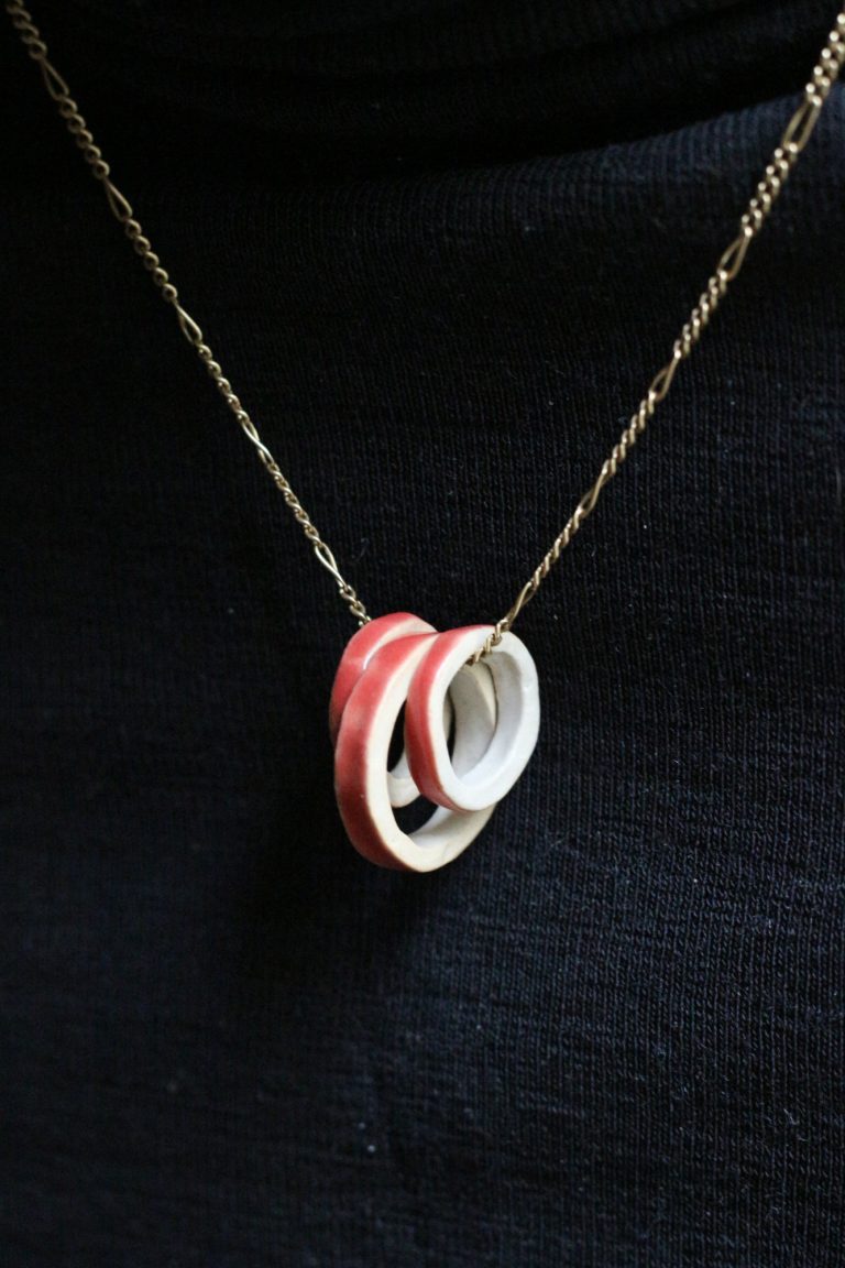 necklace with ceramic hangers