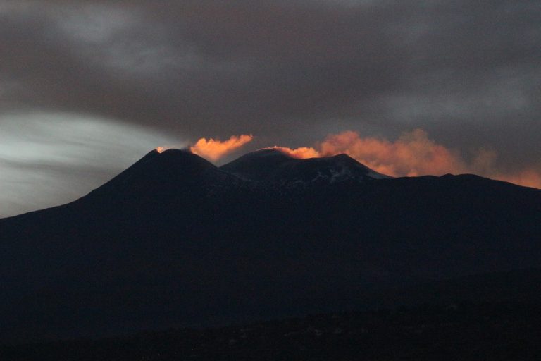 Etna at sundown