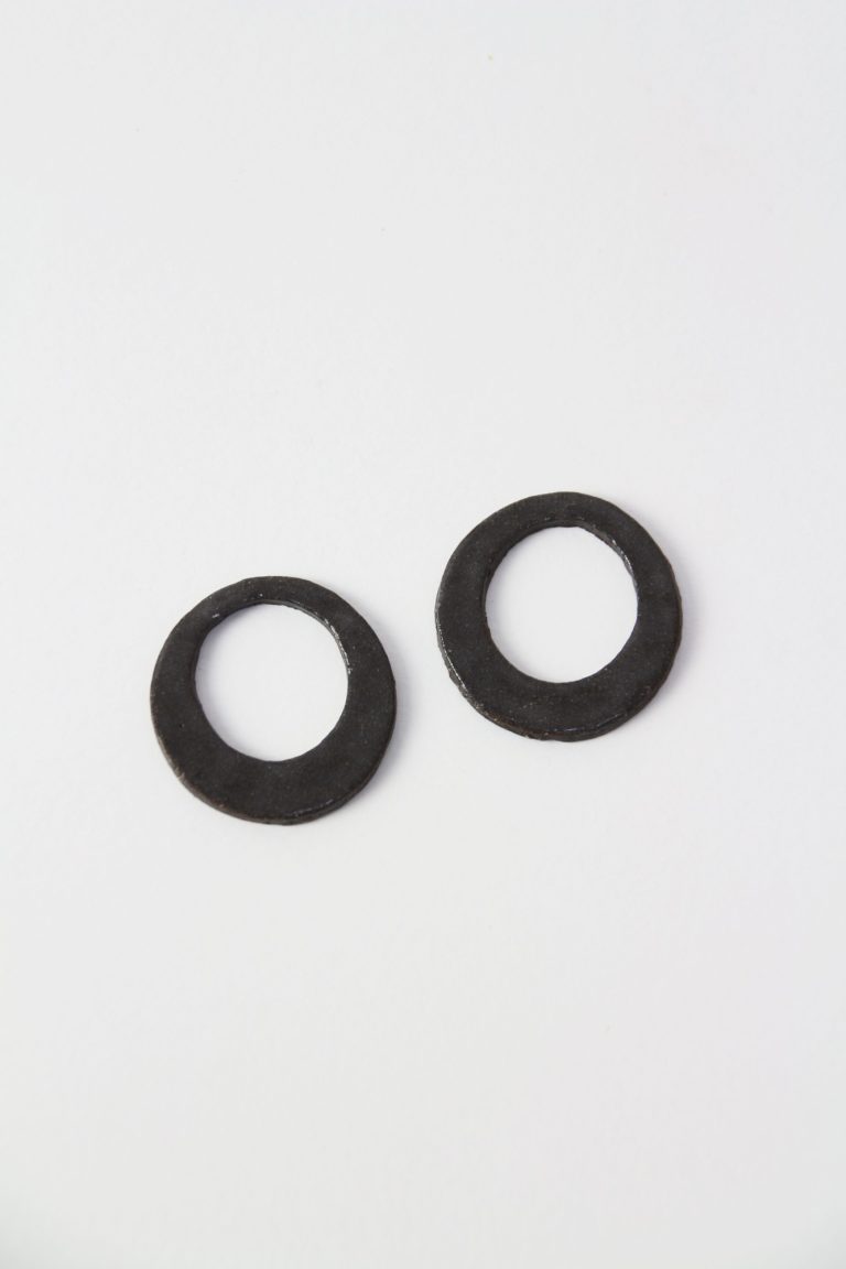 falce di luna ceramic earrings